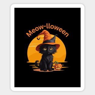 Cat Lovers Halloween Magnet